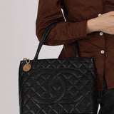 Chanel Medallion Timeless Tote Black Caviar 2005 GHW