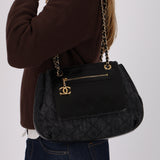 Chanel 2017 Quilted Denim Shopping Tote