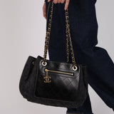 Chanel 2017 Quilted Denim Shopping Tote