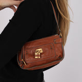 Chloe Brown Leather Paddington Pochette Bag