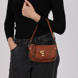 Chloe Brown Leather Paddington Pochette Bag