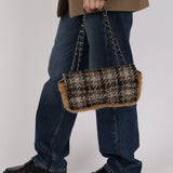 Chanel 2005 Tweed East West Flap Bag