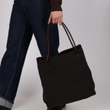 Gucci GG Denim Rolled Strap Tote