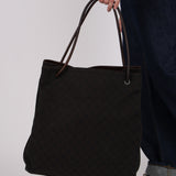 Gucci GG Denim Rolled Strap Tote