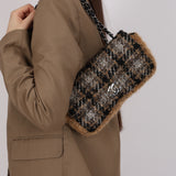 Chanel 2005 Tweed East West Flap Bag