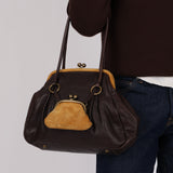 Ultra-Rare Archive Miu Miu Leather Dual Kisslock Frame Shoulder Bag