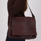Bottega Veneta Buffalo Full Flap Messenger Bag