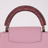 Rare Louis Vuitton Pink Taurillon Ring Lizard Trim Capucines BB