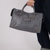 Balenciaga Croc Embossed Medium City Bag Giant 12