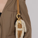 Limited Edition Dior 2020 Medium Shearling Saddle Bag