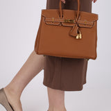 Hermès 2023 Gold Togo Birkin 25 Retourne GHW