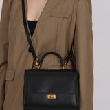 Balenciaga 2023 Small Box Leather Money Top Handle Bag