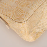 Rare Fendi Beige Goatskin Rose Quartz Double Flap Baguette