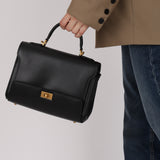 Balenciaga 2023 Small Box Leather Money Top Handle Bag