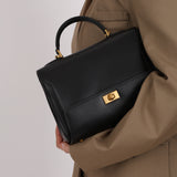 Balenciaga 2023 Small Box Leather Money Top Handle Bag