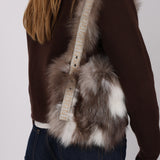 Rare Fendi Zucchino Strip Mink Fur Sling