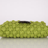 Fendi Lime Green Crochet Popcorn Baguette