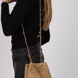 Chanel 2019 Dark Beige Calfskin Egyptian Amulet Small Drawstring Bag