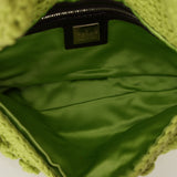 Fendi Lime Green Crochet Popcorn Baguette