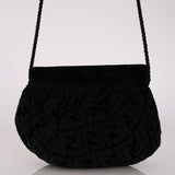 Fendi Velour Beaded Zucca Evening Bag