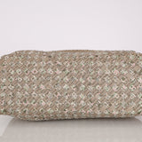 Rare Bottega Veneta 2008 Ayers Newspaper Script Intrecciato Shoulder Bag
