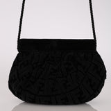 Fendi Velour Beaded Zucca Evening Bag