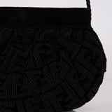 Fendi Velour Beaded Zucca Evening Bag