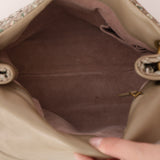 Rare Bottega Veneta 2008 Ayers Newspaper Script Intrecciato Shoulder Bag