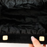 Fendi Velour Beaded Zucca Evening Bag