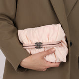 Chanel Kisslock Clutch Pink Satin Taffeta 2011 RHW