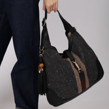 Gucci Tweed Webbed Jackie 1961 Bag