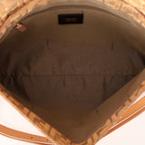 Fendi Metallic Pink Zucca Lamé Mia Flap