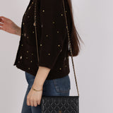 Chanel 2019 Black Lambskin Wallet on Chain GHW