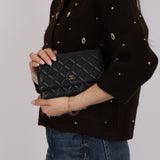 Chanel 2019 Black Lambskin Wallet on Chain GHW