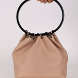 Runway Gucci 1999 Beige Curtain Ring Bucket Bag