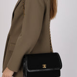 Chanel 1989 Jersey Single Flap 24K GP