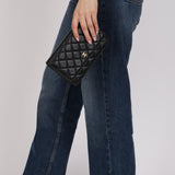 Chanel 2019 Black Lambskin Wallet on Chain GHW