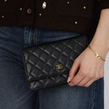 Chanel 2019 Black Lambskin Wallet on Chain GHW