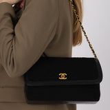Chanel 1989 Jersey Single Flap 24K GP