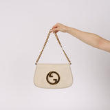 Gucci Mystic White Roxy Calfskin Blondie Chain Shoulder Flap
