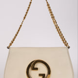 Gucci Mystic White Roxy Calfskin Blondie Chain Shoulder Flap