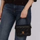 Rare Chanel 1992 Lambskin Mini Kelly 24K GP