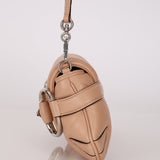 Gucci Nude Calfskin Small Horsebit Chain Shoulder Bag