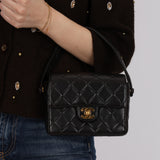 Rare Chanel 1992 Lambskin Mini Kelly 24K GP