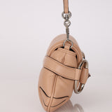 Gucci Nude Calfskin Small Horsebit Chain Shoulder Bag