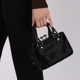 Celine Black Beaded Mini Boogie Bag with Kisslock Pouch