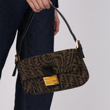 Fendi x Sarah Coleman Vertigo Zucca Baguette Bag with Watersnake
