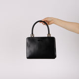 Gucci Leather Lucite Handle Frame Bag