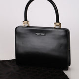 Gucci Leather Lucite Handle Frame Bag