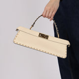 Limited Edition Fendi Metal Stitch Selleria Peekaboo ISEEU Stretch Bag